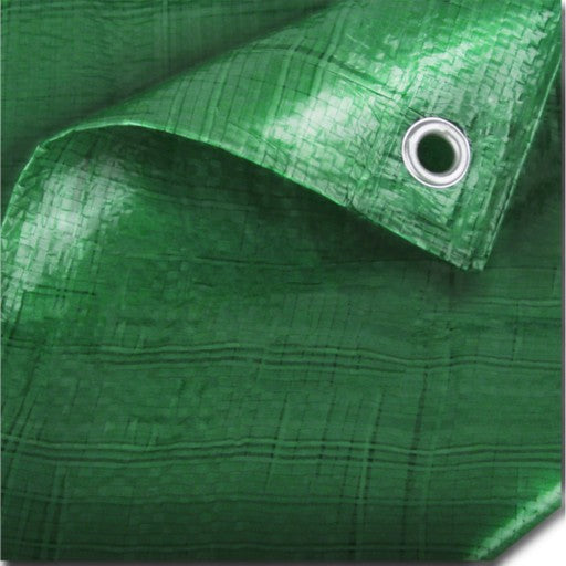 1.8M X 1.8M - Green - Waterproof Tarpaulin with Eyelets