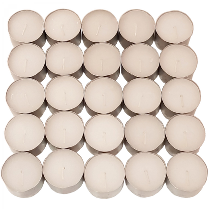 8 hour Tea lights Candles - White Long Lasting Tealights - Unscented - 3.8 x 2.3 CM, 8hr.