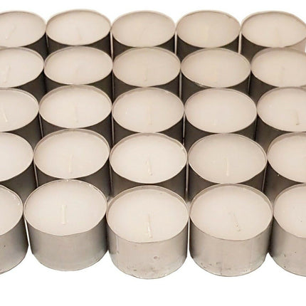 8 hour Tea lights Candles - White Long Lasting Tealights - Unscented - 3.8 x 2.3 CM, 8hr.