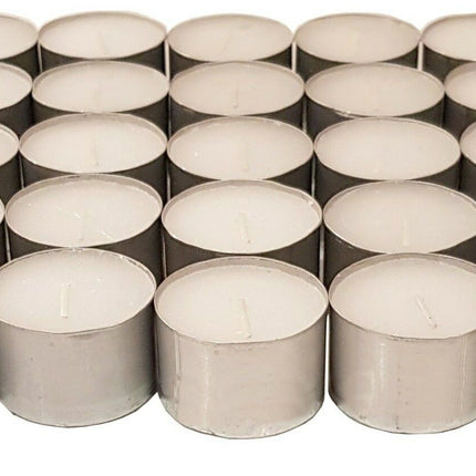 8 hour Tea lights Candles - White Long Lasting Tealights - Unscented - 3.8 x 2.3 CM, 8hr.