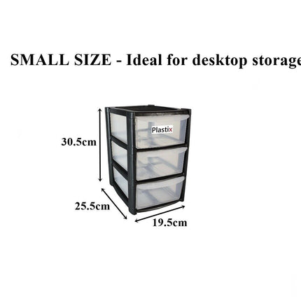 PLASTIC STORAGE DRAWERS DRAW TOWER UNIT MINI DESKTOP / LARGE HOME SCHOOL