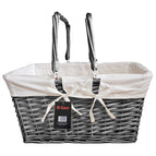 TRADITIONAL SHOPPING BASKET FOLDING HANDLES PICNIC STORAGE WICKER WEAVE BOX 7