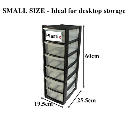 PLASTIC STORAGE DRAWERS DRAW TOWER UNIT MINI DESKTOP / LARGE HOME SCHOOL