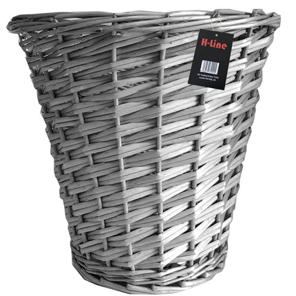 WICKER WILLOW BASKET STORAGE BIN WASTE PAPER BASKET BATHROOM COUNTRY STYLE BIN