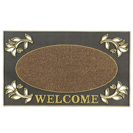 Non Slip Natural Coir Rubber Ornate Door Mat Doormats Welcome Indoor Outdoor 