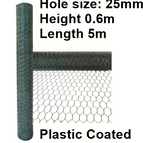 Galvanised/ Plastic Coated Chicken Wire Netting Mesh Net Fence Rabbit Aviary Pet 16