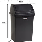 Plastic Swing Top Bin Waste 30l Or 50l Rubbish Dust Home Kitchen Office 7