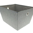 Large Woven Storage Tote Box Bag Organiser Fabric Clothes Toy Book Make Up Tidy