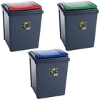 50l Plastic Recycle Recycling Bin Kitchen Dustbin Garden Waste Rubbish Bins 3