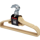 NON SLIP FLOCKED COAT CLOTHES HANGERS VELVET TROUSER HANGING SPACE SAVING 6