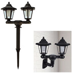 Led solar powered lanterns sun lights wall ground lamp outdoor garden patio 3