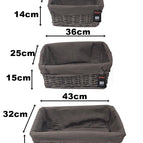 Wicker Willow Storage Baskets Lining Easter Gift Make Your Own Hamper Large 5