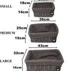 Wicker Willow Storage Baskets Lining Easter Gift Make Your Own Hamper Large 8