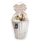 MAKE YOUR OWN HAMPER WICKER WINE BOTTLE FOOD BASKET CELLOPHANE BOW GIFT SET KIT 3