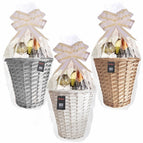 MAKE YOUR OWN HAMPER WICKER WINE BOTTLE FOOD BASKET CELLOPHANE BOW GIFT SET KIT 1