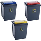 50l Plastic Recycle Recycling Bin Kitchen Dustbin Garden Waste Rubbish Bins 8