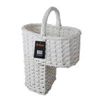 Oval Wicker Stair Step Storage Basket With Carry Handle Tidy Organiser Gift 2
