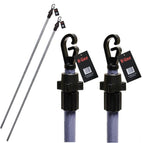 2 x Heavy Duty Line Props Washing Line Extending Clothes Pole Support 2.2M 2