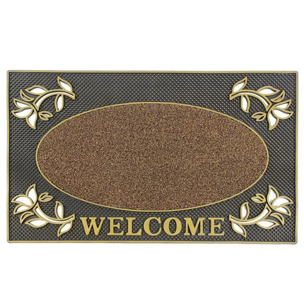 Welcome Non Slip Coir & Rubber Door Mat Doormats Indoor Outdoor Garden Home Mats