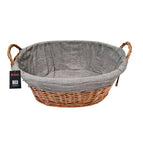 Wicker Laundry Basket With Lining & Handles Washing Bathroom Storage Hamper Bin