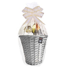 MAKE YOUR OWN HAMPER WICKER WINE BOTTLE FOOD BASKET CELLOPHANE BOW GIFT SET KIT 4