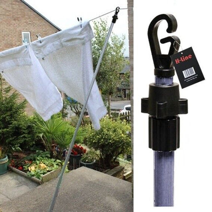 2 x Heavy Duty Line Props Washing Line Extending Clothes Pole Support 2.2M