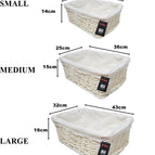 Wicker Willow Storage Baskets Lining Easter Gift Make Your Own Hamper Large 7