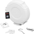 12m Retractable Clothes Reel Single Double Washing Line Wall Mounted Outdoor 3