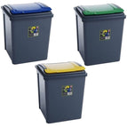 50l Plastic Recycle Recycling Bin Kitchen Dustbin Garden Waste Rubbish Bins 10