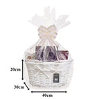 MAKE YOUR OWN HAMPER WICKER WINE BASKET CELLOPHANE WOOD WOOL BOW XMAS GIFT SET 9