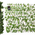 Artificial Leaf Trellis Expanding Screening Privacy Hedge Garden Balcony Fence