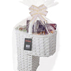MAKE YOUR OWN HAMPER WICKER WINE BASKET CELLOPHANE WOOD WOOL BOW XMAS GIFT SET 12