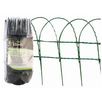 Green PVC Plastic Coated Garden Border Fence Lawn Path Edging Wire Mesh Fence