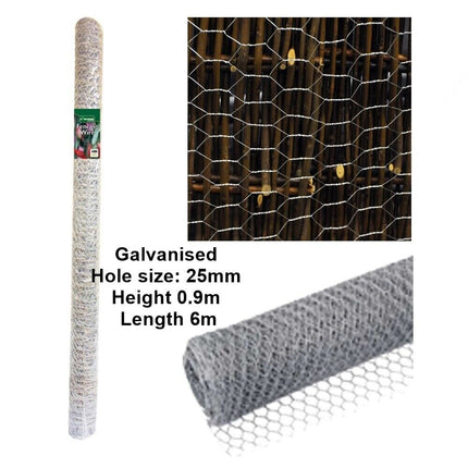 Galvanised/ Plastic Coated Chicken Wire Netting Mesh Net Fence Rabbit Aviary Pet