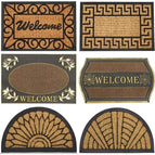Non Slip Natural Coir Rubber Ornate Door Mat Doormats Welcome Indoor Outdoor 1