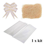 Clear Cellophane Gift Wrap Bag Bow Woodshred Christmas Make Your Own Hamper Kit 2