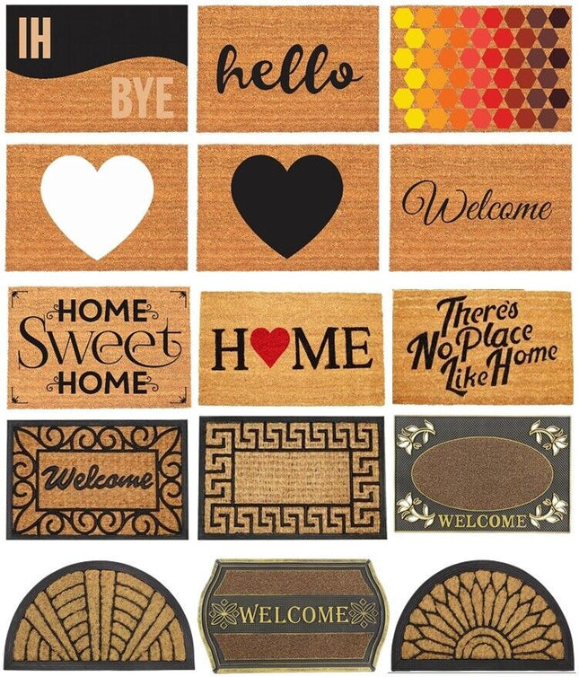 Non Slip Natural Coir Door Mat Doormats Welcome Indoor Outdoor Home Garden Mats