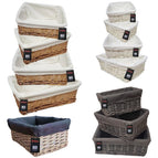 Wicker Willow Storage Baskets Lining Easter Gift Make Your Own Hamper Large 1
