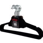 NON SLIP FLOCKED COAT CLOTHES HANGERS VELVET TROUSER HANGING SPACE SAVING