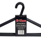 Adult Black Coat Hangers Hanger Coathanger Strong Plastic Clothes Trousers 4