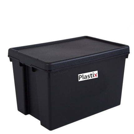STRONG BAM HEAVY DUTY PLASTIC STORAGE BOX BOXES WITH LIDS RECYCLED UPCYCLED