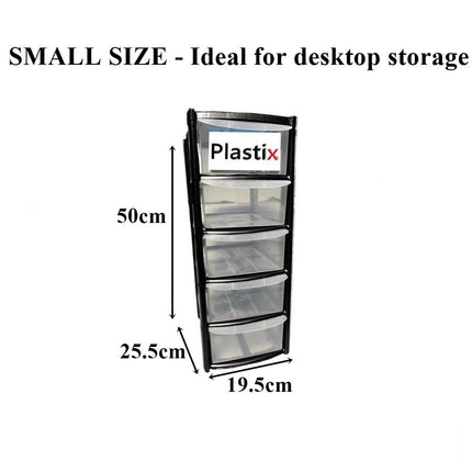 PLASTIC STORAGE DRAWERS DRAW TOWER UNIT MINI DESKTOP / LARGE HOME SCHOOL