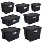STRONG BAM HEAVY DUTY PLASTIC STORAGE BOX BOXES WITH LIDS RECYCLED UPCYCLED 1