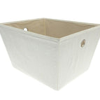 Large Woven Storage Tote Box Bag Organiser Fabric Clothes Toy Book Make Up Tidy 2