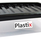 Quality Plastic Storage Boxes Clear Box With Black Lids Home Office Stackable UK