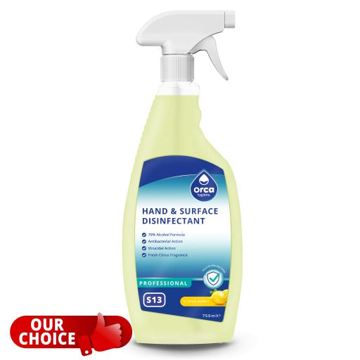 Alcohol Hand And Surface Disinfectant Spray S13 - Orca Hygiene