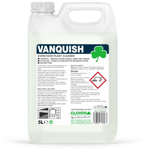 5L Heavy Duty Vanquish Oven, BBQ and Food Plant Carbon Cleaner