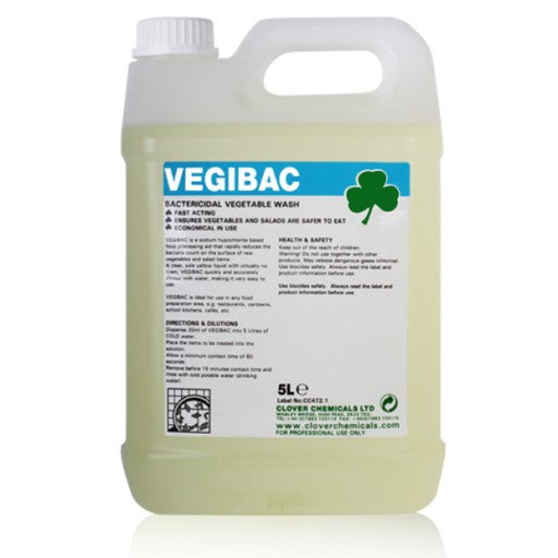 Vegibac- Concentrated Vegetable Salad Fruit Raw Produce Wash - Kills Food Bacteria