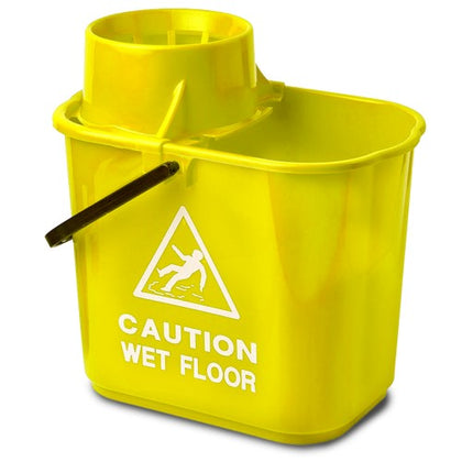 15L Professional Mop Bucket with Wringer Yellow - 97% Recycled Plastic