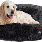 H-LINE Pet Dog Puppy Bed Donut Soft Fluffy Round Long Plush Cat Beds for Calming Washable (Pink, XL - 80cm) 12